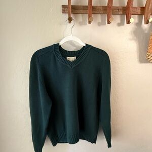 St. John's Bay Women's V-Neck Sweater - Dark Green